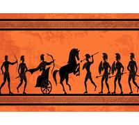 CORFOTO 2.1x1.5m Egypt Ancient Mural Backdrop Historic Mythology Battle Photography Background Ancient Greece Scene Backdrop Ancient Greek Mythology Backdrop Party Decor Photo Booth Props