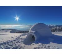CORFOTO 2.1x1.5m Igloo Backdrop Snow Igloo Landscape Background for Photography White World Snow House Backdrop Christmas Winter Scenery Background Christmas Decor Photo Booth