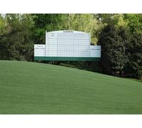 CORFOTO 2.1x1.5m Masters Golf Tournament Leaderboard Backdrop Fabric Augusta National Golf Course Pattern Sports Theme Background Decor for Golf Party Man Cave Photo Booth Prop