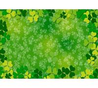 CORFOTO 2.1x1.5m St.Patrick's Day Green Background Luck Clover Photography Backdrops Holiday Decorations Irish Luck Day Festival Celebration Party Decor Banner Photo Prop