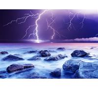 CORFOTO 2.1x1.5m Summer Storm Backdrop Fantasy Lightning Scene Sky Photography Background Cloudy Sky Thunder-Storm Backdrops Disaster Party Decorations Halloween Themed Photoshoot Props