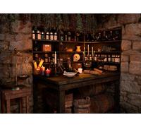 CORFOTO 2.1x1.5m Witch Room Backdrop Spooky Witch Cottage Backdrop Witch Magic Potion in Spooky Room Halloween Backdrop Witch Party Decorations Photo Props for All Saints' Day