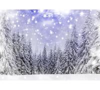 CORFOTO 2.1x1.8m Snowy Forest Backdrop Winter Snow Pine Photography Background Snowland Starry Photo Backdrops Christmas New Year Party Decor Photo Studio Props
