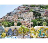 CORFOTO 2.5x1.8m Italy Amalfi Coast Backdrop Summer Resort Town Fresh Yellow Lemons Background Italian Party Decorations Banner Photoshoot Props Photo Booth