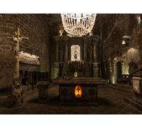 CORFOTO 2.7x1.8m Ancient Stone Crypt Chapel Backdrop Dark Brick Church Altar Cross Crystal Chandelier Dim Medieval Underground Cathedral Fabric Religious Portrait Photography Background