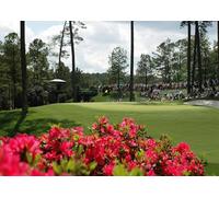 CORFOTO 3.5x2.5m Augusta National Golf Course 16th Hole Backdrop Fabric Azalea Bloom Masters Tournament Theme Background Decor for Golf Party Sports Event Photo Booth Prop