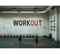 CORFOTO 3x2.5m Gym Backdrop Modern Workout Room Photo Backdrop Fitness Party Decoration Photo Background Training Wellness Physique Physical Exercise Photo Studio Props