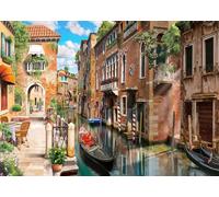 CORFOTO 3x2.5m Italy Venice Backdrop Canal Gondolas River Italian Water Town Streets Photography Background Kids Adults Italian Theme Party Wedding Photo Studio Props
