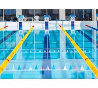CORFOTO 3x2m Competition Swimming Pool Photo Backdrop Swimming Pool Background for Photography Exercise Swimmer Sports Backdrops Healthy Lifestyle Home Party Photo Booth