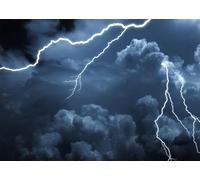 CORFOTO 3x2m Lightning Strike Backdrop Lightning Thunder Photography Background Stormy Clouds Backdrops Dramatic Sky Prom Party Decoration Photo Booth Banner