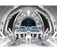 CORFOTO 4.5x3m Spaceship Command Room Backdrop Spaceship Interior Background Futuristic Science Fiction Photography Backdrops Outer Space Station Party Decor Photo Booth