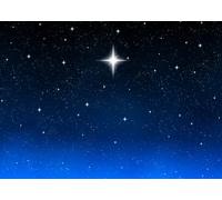 CORFOTO 4.5x3m Starry Night Sky Backdrop Christmas Star Background Holy Christmas Star Blue Starry Sky Background Christmas Nativity Scene Decor Bethlehem Star Photography Backdrop