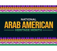 CORFOTO 5.2x3m Fabric National Arab American Heritage Month with Traditional Geometric Pattern, Purple, Orange, Green and Pink Colors Backdrop for Cultural Celebration Photography Background
