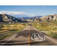 CORFOTO 5x3ft US Route 66 Backdrop American Wild West Straight Road Route 66 Signs Background Mountain Desert Landscape Backdrops for Birthday Western Party Decorations Adults Portrait Photo