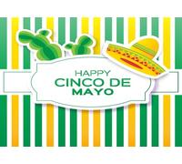 CORFOTO 6x3m Happy Cinco De Mayo Fabric Party Backdrop Mexican Sombrero Cactus Background for Cinco De Mayo Celebration Parties Mexican Theme Gatherings Fiesta Event Decorations