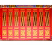 CORFOTO 6x3m Traditional and Architecture Red Door Backdrop Chinese Temple Door Photo Background Museum (Forbidden City) Beijing, China Backgrounds Travel Photo Booth Shoot Studio Props