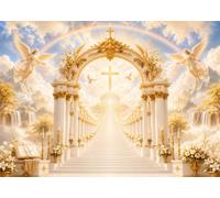 CORFOTO 7x5FT (2.1x1.5m) Rainbow Gate To Heaven Photography Backdrop
