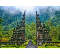 CORFOTO 7x5ft Bali Sky Gate Photo Backdrop Forest Mountain Landscape Background The Gate of Good and Evil Bali Temples Photography Background Outdoor Travel Attractions Photo Booth
