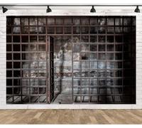 CORFOTO 7x5ft Prison Background Prison Forbidden Room Photography Backdrops Prison Themed Party Background Jail Bars Murder Crime Theme Party Kids Adults Video Studio Photo Props