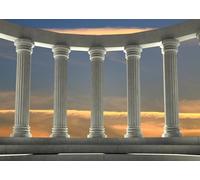CORFOTO 9x6ft Greek Marble Pillars Backdrop Acropolis Ancient Ruin Site Backdrop Greece Landmark Building Photography Background Ancient Ruins Temple Historical Building Travel Portraits Photo