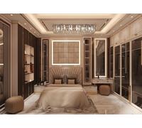 CORFOTO Fabric 6x3m (20x10FT) Luxury Walk In Closet Backdrop Elegant Bedroom Interior Photography Background for Bridal Shower Fashion Party Women Adults