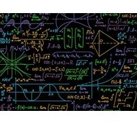 CORFOTO Fabric 6x3m Bright Math Backdrop Colorful Formulas Trigonometry Calculus STEM Photography Background for School Classroom Education Photo Props