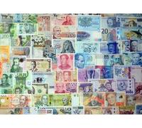 CORFOTO Fabric 6x3m World Currency Collage Backdrop International Banknotes from Global Countries Photography Background for Finance Travel Themed Party Photo Props