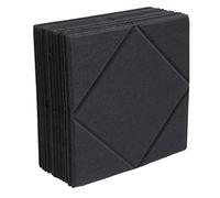 Corghd 12Pack Acoustic Panels Inner Square Shape Sound Proof Padding,12X12X0.4Inches Sound Dampening Panel Black