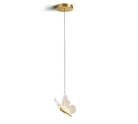 Corghd Butterfly LED Pendant Lights Nordic Golden Bedside Chandelier Lighting Butterfly Lights for Living Room Bedroom Bedside Lamp Single