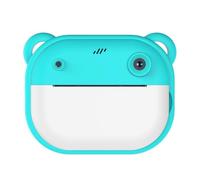 Corghd Children Print Camera Dual Camera 240MP 1080P One-Touch Printable Camera with 2 Rolls of 57x25mm Print Paper Green
