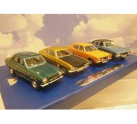 CORGI 1/43 FORD GT SET 4 VANGUARDS CAPRI MK1/ESCORT/CONSUL/CORTINA MK3 VC01402