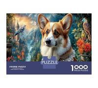 Corgi 1000 Piece Jigsaw As A Fairytale Castle Valley for Family Weekend Activity Participants Stress Relief Unique Pattern 70x50cm/1000pcs