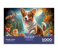Corgi 1000 Piece Jigsaw Autumn Forest Stream As A Gift Mental Relaxation Birthday Present Wall Decor Framed Puzzle Art for Adults 52x38cm/1000pcs