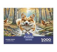 Corgi 1000 Pieces Animal Jigsaw Puzzles with Paper Art Creativity & Gift Giving for Adults And Kids Age 12 Years Up Stunning Puzzle 70x50cm/1000pcs