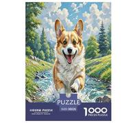 Corgi 1000 Pieces Animal Jigsaw Puzzles with Paper Art Creativity & Gift Giving for Adults And Kids Age 12 Years Up Stunning Puzzle 38x26cm/1000pcs