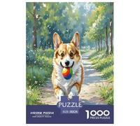 Corgi 1000 Pieces Animal Jigsaw Puzzles with Paper Art Creativity & Gift Giving for Adults And Kids Age 12 Years Up Stunning Puzzle 38x26cm/1000pcs