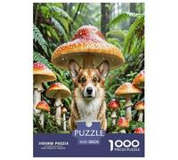 Corgi 1000 Pieces Animal Jigsaw Puzzles with Paper Art Creativity & Gift Giving for Adults And Kids Age 12 Years Up Educational Games 38x26cm/1000pcs