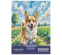 Corgi 1000 Pieces Animal Jigsaw Puzzles with Paper Art Home Decors for Adults And Kids Age 12 Years Up Fun Challenges 70x50cm/1000pcs