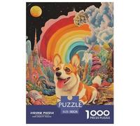 Corgi 1000 Pieces Animation Paper Jigsaw Puzzle What Happens Next Beautiful Decoration for Adults And Kids 38x26cm/1000pcs