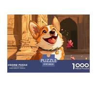 Corgi 1000 Pieces Jigsaw Puzzles Age 12+ for Adults Animal Fun Challenging Brainteasing Colourful Home Decoration 38x26cm/1000pcs