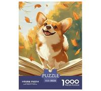 Corgi 1000 Pieces Jigsaw Puzzles Age 12+ for Adults Animal Fun Challenging Brainteasing Perfect for Relaxation Home Decoration 38x26cm/1000pcs