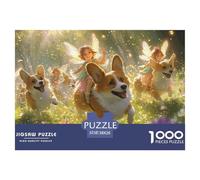 Corgi 1000 Pieces Jigsaw Puzzles For Adults Family Challenge Toys Stress Relieving Entertainment Exercise The Memory of The Brain for Adults And Kids, Age 12 Years Up 38x26cm/1000pcs