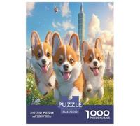 Corgi 1000 Pieces Premium Jigsaw Age 12+ Quirky, Abstract Design, Home Decoration, Educational, Challenging 70x50cm/1000pcs
