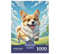 Corgi 1000 Pieces Premium Jigsaw Puppy Age 12+ Cool Collage Effect, Home Decoration, Educational, Challenging Puzzle Games 70x50cm/1000pcs