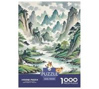 Corgi 1000 Pieces Premium Jigsaw Puppy for Adults Cool Collage Effect, Home Decoration, Educational, Challenging Puzzle Games 70x50cm/1000pcs