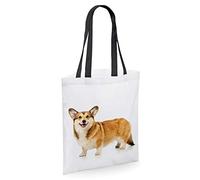 Corgi 2 Gifts for Dog Lovers Owners - Reusable Shopper Shoulder Tote Bags with Dogs on - White