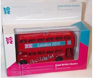 corgi 2012 great british classics olympic red london bus 1.64 scale diecast model