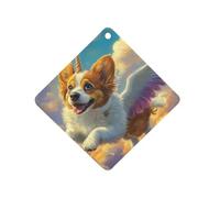 Corgi Angels-Wings Air Freshener Hanging Car Incense Chip Diffuser Scented Decor for Car Home