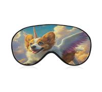 Corgi Angels-Wings Sleep Mask Breathable Light-Blocking Eye Masks for Men Women