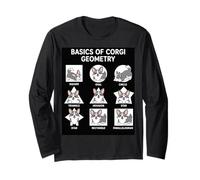Corgi Art Geometry Math Corgi Decor Cozy Corgi Lovers Corgis Long Sleeve T-Shirt